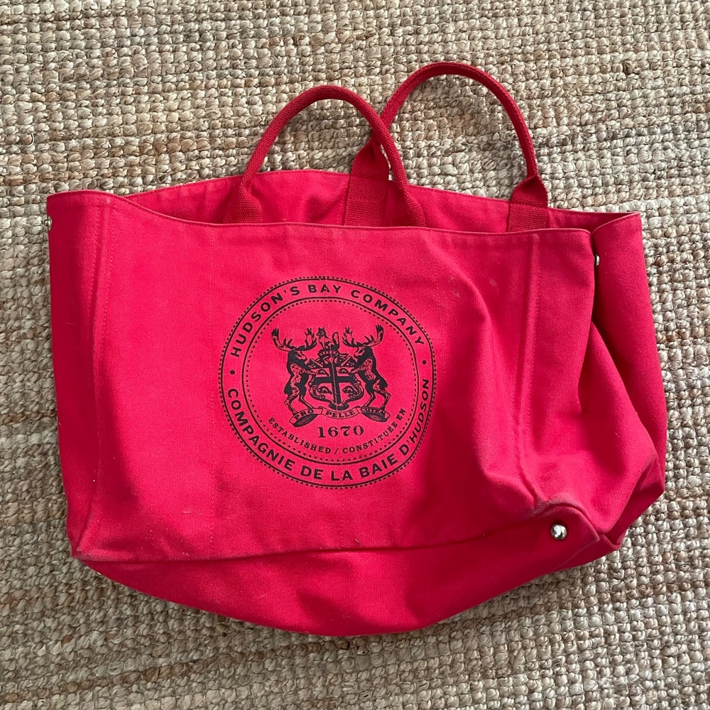 Vintage Hudson Bay Red Tote Bag